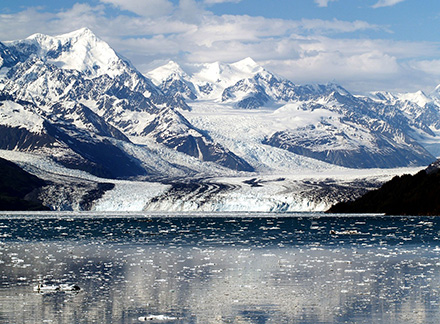 A winter scene in Alaska